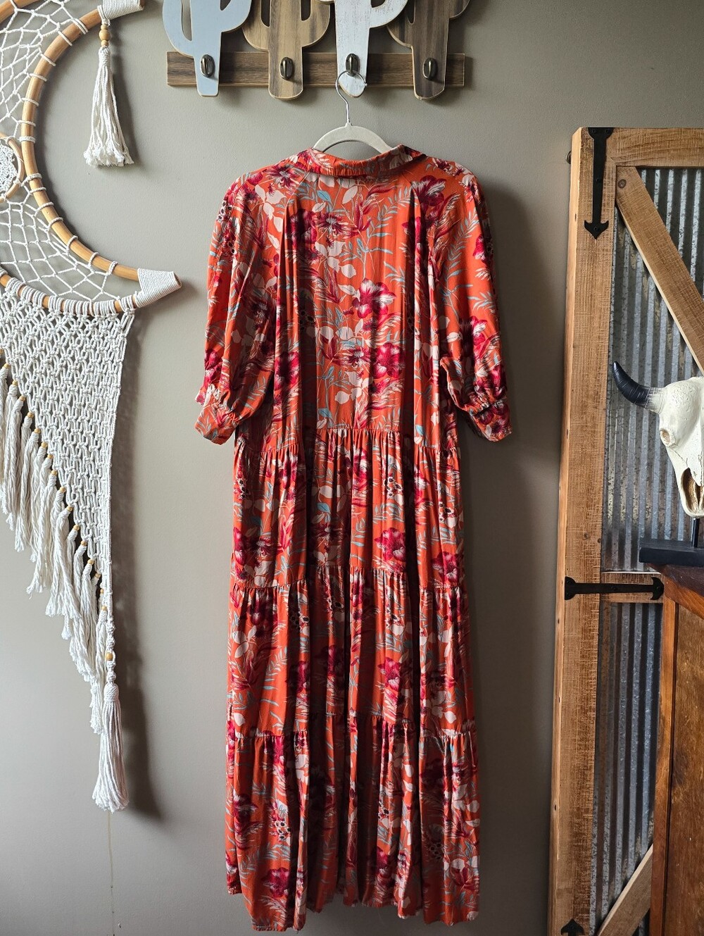 Natural Life Rebecca Midi Orane Tropical Floral Nwot - Picture 5 of 7